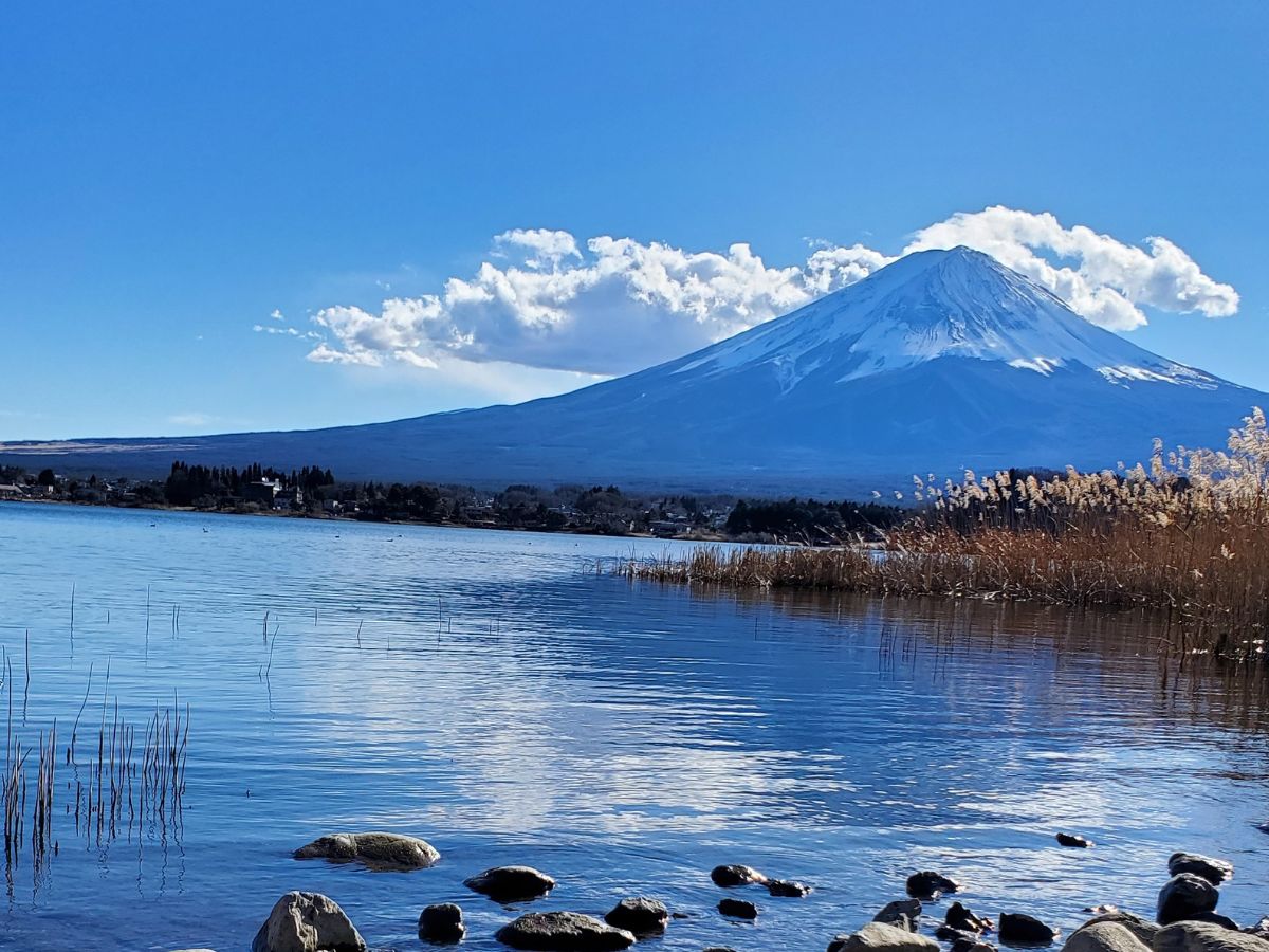 河口湖から富士山