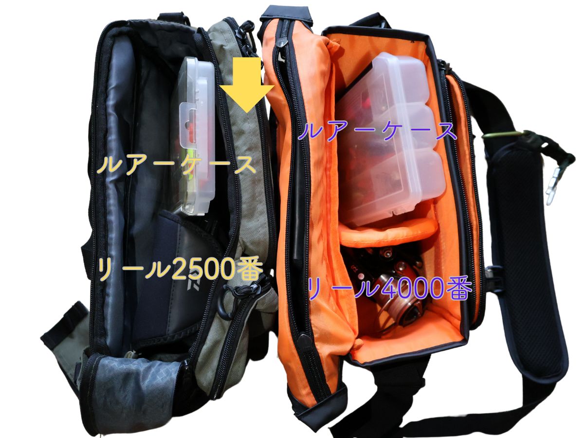 フィッシングバッグ VS カメラバッグ